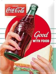 Metalni znak Coca-Cola - Good with Food