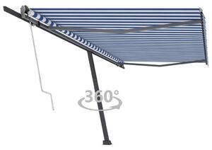 VidaXL Samostojeća automatska tenda 500 x 300 cm plavo-bijela