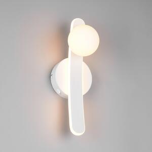 Trio Lighting Napoli LED zidna svjetiljka, mat bijela, visina 34 cm, metalna, CCT, prigušiva, Bijela, Dnevni boravak/blagovaonica, Metal