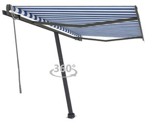 VidaXL Samostojeća automatska tenda 350 x 250 cm plavo-bijela