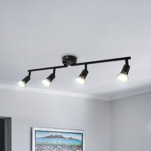 B.K. Licht Stropna svjetiljka od žada, crna, 4 žarulje, GU10 LED, 3000 K, Crno, Dnevni boravak/blagovaonica, Metal