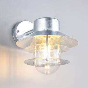 Trio Lighting Ruvuuma vanjska zidna lampa, boje cinka, Ø 22 cm, okrenuta prema dolje, prigušiva, Metalik, Metal