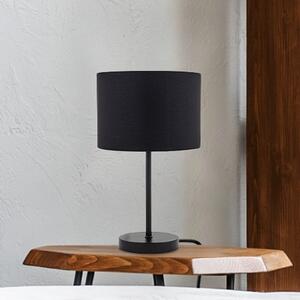 B.K. Licht Stolna lampa Kari, crna/zlatna, visina 33 cm, tekstil, E27, Crno, Dnevni boravak/blagovaonica, Tkanina / tekstil