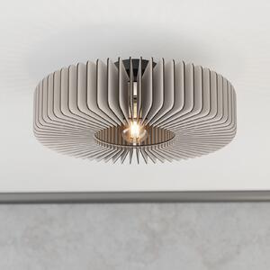 EGLO Palombaia stropna svjetiljka, bijela, Ø 50 cm, čelik/drvo, E27, prigušiva, Bijela, Metal