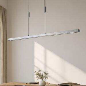 Lucande LED viseća svjetiljka Myron, dimer na dodir, CCT, aluminij, prigušiva, Metalik, Dnevni boravak/blagovaonica, Aluminij