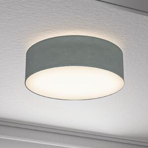 B.K. Licht Litora stropna svjetiljka, siva, Ø 30 cm, tekstil, E27, prigušiva, Sivo, Dnevni boravak/blagovaonica, Tkanina / tekstil