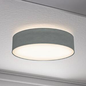 B.K. Licht Litora stropna svjetiljka, siva, Ø 38 cm, tekstil, E27, prigušiva, Sivo, Dnevni boravak/blagovaonica, Tkanina / tekstil