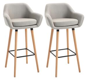 Set barskih stolica od 2 dijela 55 cm x 48 cm x 100 cm - Bež
