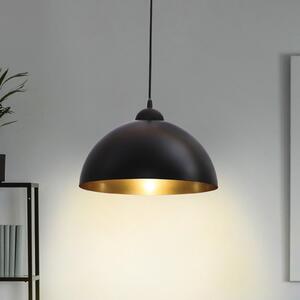 B.K. Licht Goldi viseća lampa, set od 2, crna/zlatna, Ø 30 cm, metal, E27, prigušiva, Crno, Dnevni boravak/blagovaonica