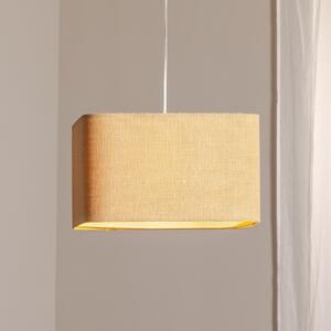 Maco Design Viseća lampa Kwadro, bež, 40 x cm, tkanina od jute, prigušiva, Bež, Dnevni boravak/blagovaonica, Tkanina / tekstil
