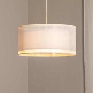 Maco Design Duo Den Light viseća svjetiljka, krem, Ø 50 cm, lan, PVC, prigušiva, Bež, Dnevni boravak/blagovaonica, Tkanina / tekstil