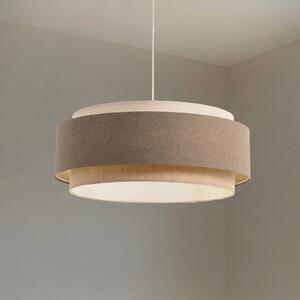 Maco Design Boho Elegantna viseća svjetiljka, smeđa/bež/krem, Ø 60 cm, tekstil, prigušiva, Smeđa / hrđa, Dnevni boravak/blagovaonica, Tkanina / tekstil
