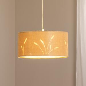 Maco Design Boho Auris viseća svjetiljka, bež, Ø 40 cm, tekstil, prigušiva, Bež, Dnevni boravak/blagovaonica, Tkanina / tekstil
