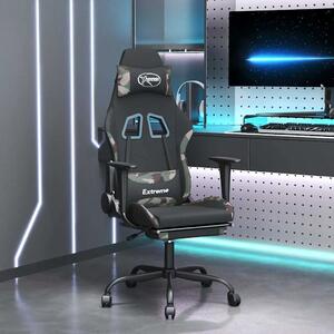 Masažna Gaming stolica od tkanine s osloncem crno-maskirna - Maskirna Sa naslonom za noge