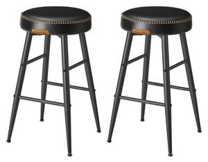 Barske stolice, set od 2 63 cm - Crna