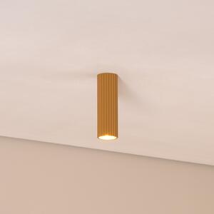 SOLLUX LIGHTING Plafonjera od karbona, zlatne boje, visine 20 cm, aluminij, prigušiva, Zlato / mjed, Dnevni boravak/blagovaonica, Aluminij