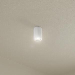 SOLLUX LIGHTING Plafonjera od karbona, bijela, visina 10 cm, aluminij, prigušiva, Bijela, Dnevni boravak/blagovaonica, Aluminij