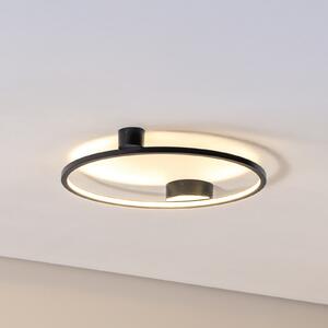 Milagro Lighting LED stropna svjetiljka Saturno, crna, Ø 50 cm, metalna, 4000 K, Crno, Dnevni boravak/blagovaonica, Aluminij
