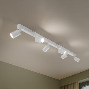 TK Lighting Stropni reflektor, gornji, bijeli, 127 cm, 6 žarulja, metalni, GU10, prigušiva, Bijela, Dnevni boravak/blagovaonica, Metal