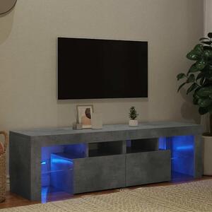 TV ormarić s LED svjetlima siva boja betona 140x36 5x40 cm - Beton siva