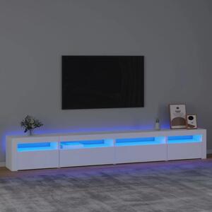 TV ormarić s LED svjetlima bijeli 270x35x40 cm - Bijela 270 cm