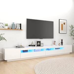 TV ormarić s LED svjetlima bijeli 300 x 35 x 40 cm - Bijela