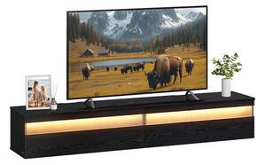 Viseći niski TV ormarić 147 x 35 x 30 cm - 178B cm - Crna