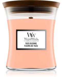 Woodwick Yuzu Blooms mirisna svijeća s drvenim fitiljem 275 g