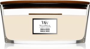 Woodwick Vanilla Musk mirisna svijeća s drvenim fitiljem (hearthwick) 453,6 g