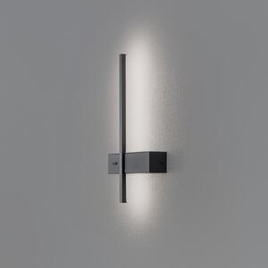 Milagro Lighting LED zidna lampa Vision, visina 30 cm, metalna, crna, 3000 K, Crno, Dnevni boravak/blagovaonica, Metal, Zidni kvadrat