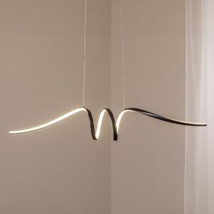 Milagro Lighting LED viseća svjetiljka Loop, metalna, crno-kromirana, 4000 K, Crno, Dnevni boravak/blagovaonica, Metal