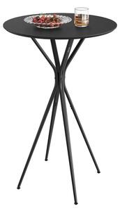 Barski stol s metalnim okvirom 60 x 60 x 105 cm - Crna