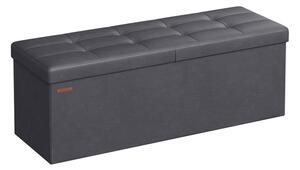 Sklopiva klupa 38 x 110 x 38 cm - tamnosiva