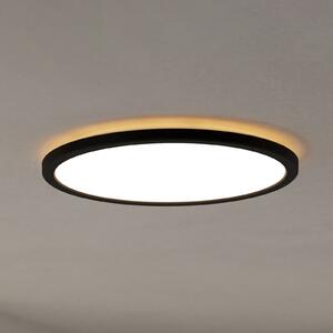 EGLO connect LED stropna svjetiljka Rovito-Z, crna, Ø 39 cm, prigušiva, Crno, Dnevni boravak/blagovaonica, Plastika, Zid okrugli