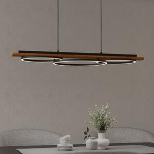 EGLO Boyal LED visilica, smeđa, dužina 101 cm, drvo, 3 žarulje., Drvo, Dnevni boravak/blagovaonica, Drvo