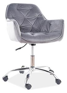 Uredska stolica Q-190 VELVET, siva
