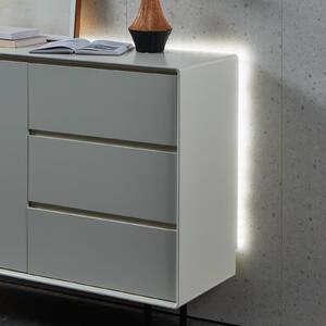 EGLO Viseća lampa Oilella, crno-siva, dužina 95 cm, staklo, 3 žarulje., prigušiva, Crno, Dnevni boravak/blagovaonica, Staklo