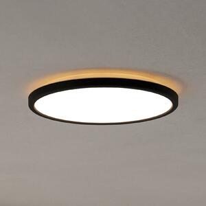 EGLO connect LED stropna svjetiljka Rovito-Z, crna, Ø 30 cm, prigušiva, Crno, Dnevni boravak/blagovaonica, Plastika, Zid okrugli