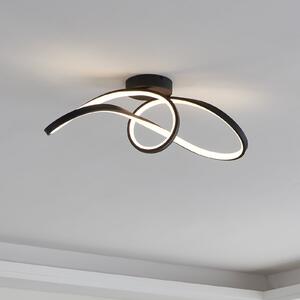 EGLO connect LED stropna svjetiljka Calarossa-Z, crna, aluminij, prigušiva, Crno, Dnevni boravak/blagovaonica, Aluminij
