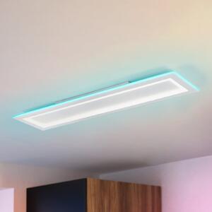 EGLO connect LED stropna svjetiljka Padrogiano-Z 1 žarulja, 120 x 30 cm, prigušiva, Bijela, Dnevni boravak/blagovaonica, Metal