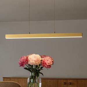 FISCHER & HONSEL Vayana LED viseća lampa, duljina 190 cm, boja pijeska, metal, CCT, prigušiva, Bež, Dnevni boravak/blagovaonica, Metal