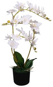 VidaXL Umjetna orhideja s posudom 65 cm bijela