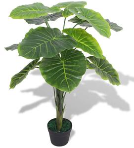 VidaXL Umjetna biljka Taro s posudom 85 cm Zelena
