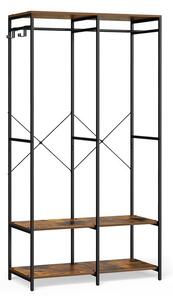 Otvoreni ormar sa šipkom za odjeću - 40x94,5x180 cm - vintage-smeđa