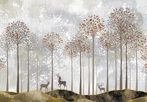 Foto tapeta - Jelenovi u šumi (147x102 cm)