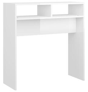 VidaXL Konzolni stol visoki sjaj bijeli 78 x 30 x 80 cm od iverice