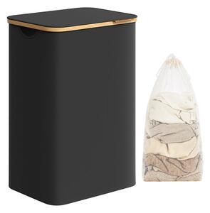 Košara za rublje 60 litara - 90L (42 x 32 x 70,5 cm) - Crna