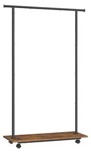 Stalak za odjeću s kotačima 35 x 98,5 x 160,3 cm - Smeđe-crna