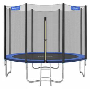 Okrugli vrtni trampolin sa sigurnosnom mrežom - Plava - 305