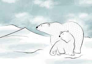 Foto tapeta - Polarni medvjedi (147x102 cm)